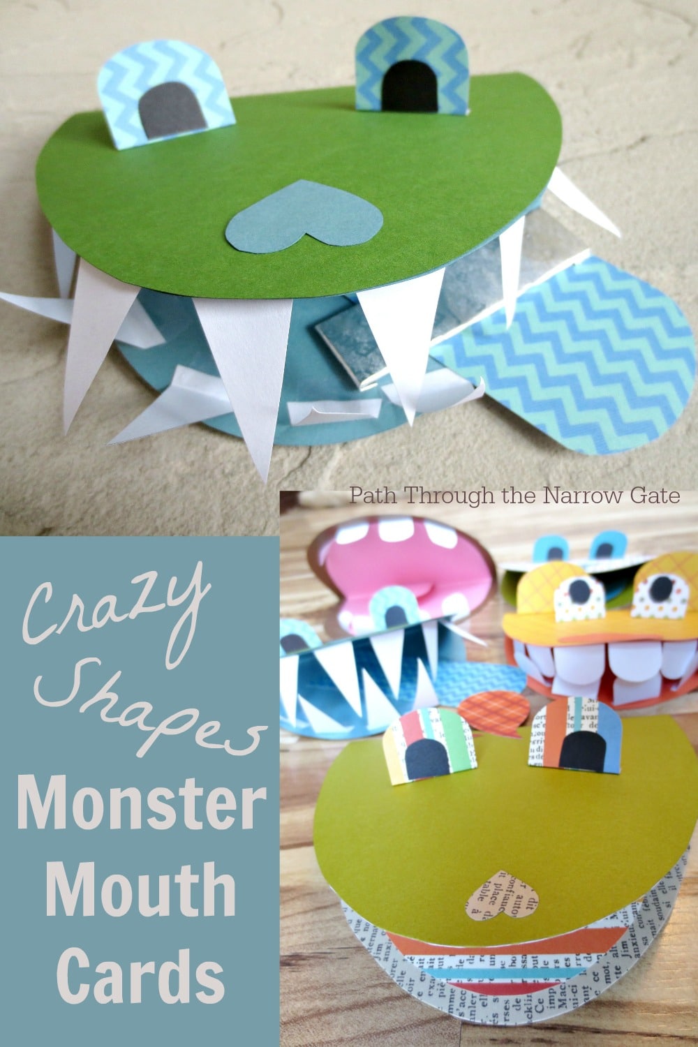 These super cute Monster Mouth Cards are a great rainy day activity and will bring a smile to the face of any recipient, old or young (if you can get them away from their creators - better make two!)