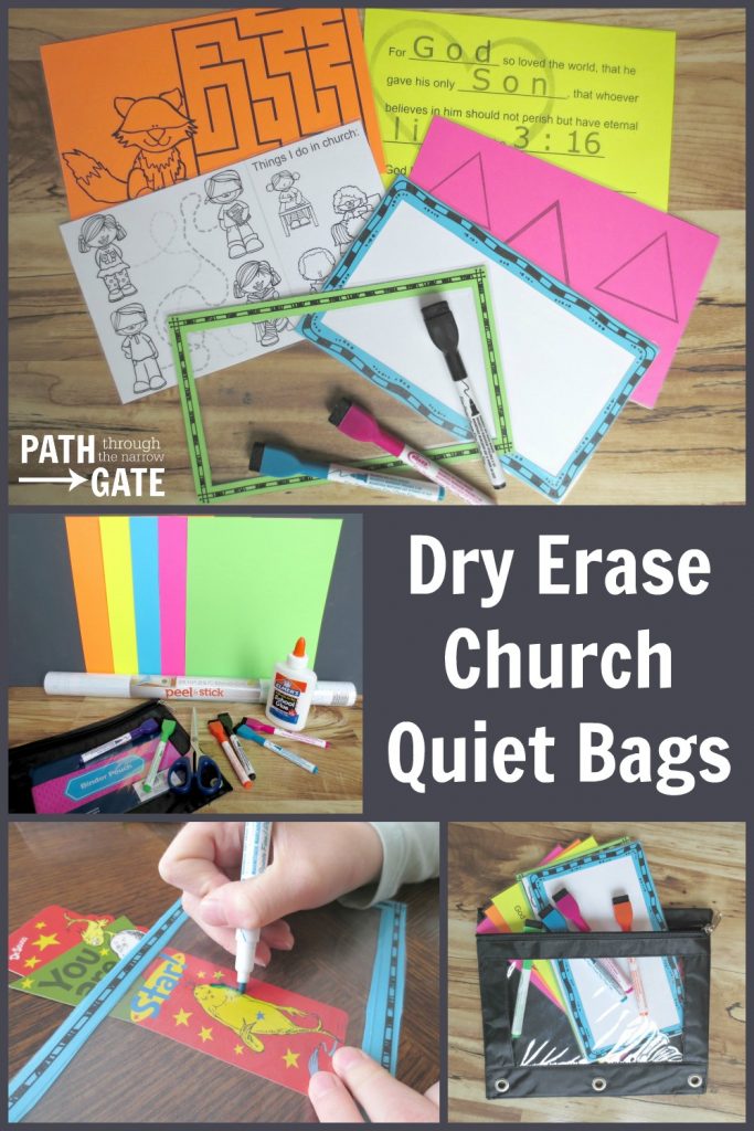 Dry Erase Church Quiet Bag|Path Through the Narrow Gate