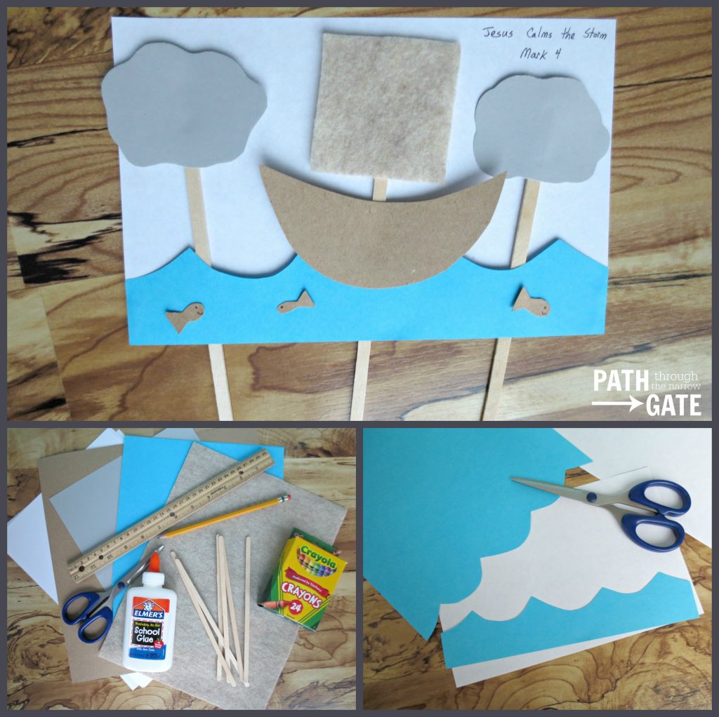 Jesus Calms the Storm Activity/Craft is perfect for teaching young children at church, home, or school.|Path Through The Narrow Gate.com