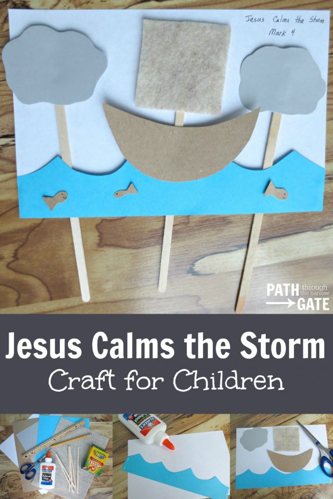 Jesus Calms the Storm Activity/Craft is perfect for teaching young children at church, home, or school.|Path Through The Narrow Gate.com