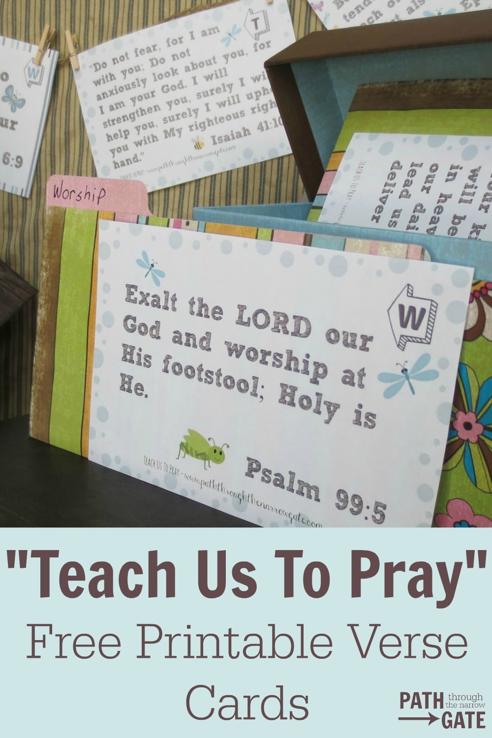 Teach Us To Pray Easy cards set one pin 1
