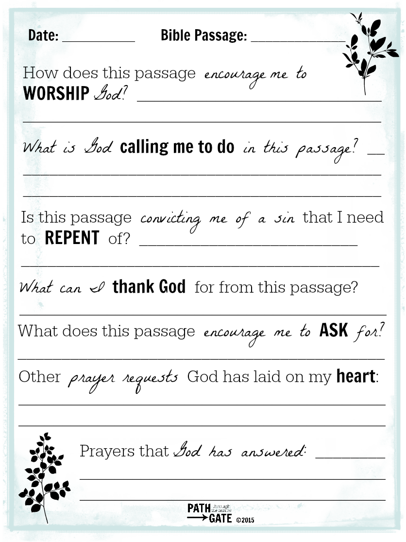 prayer sheet 2