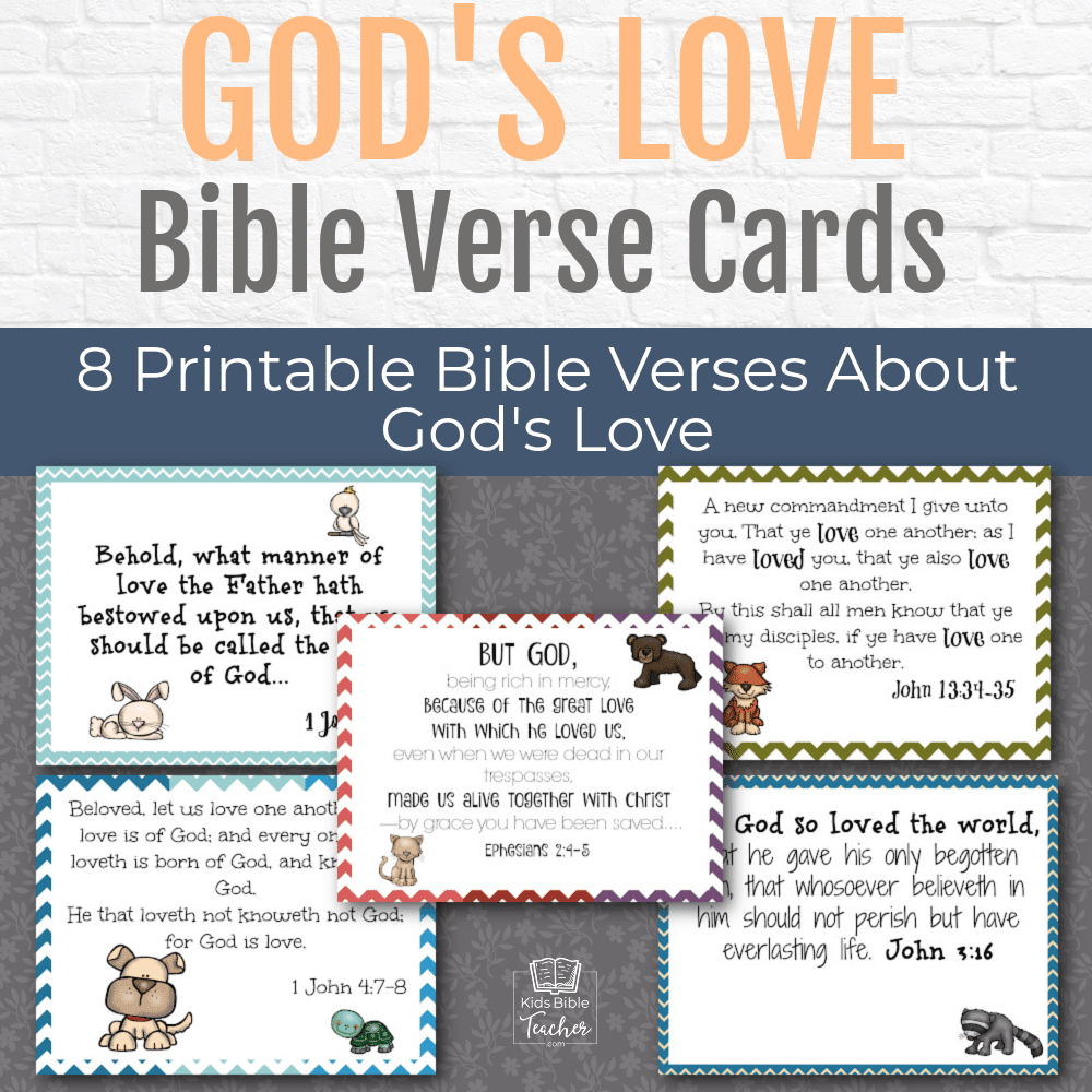 God's Love Bible Verse Cards set of 8 header image