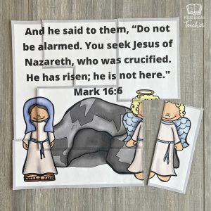 Bible Verse Easter Puzzles - Kids Bible Teacher