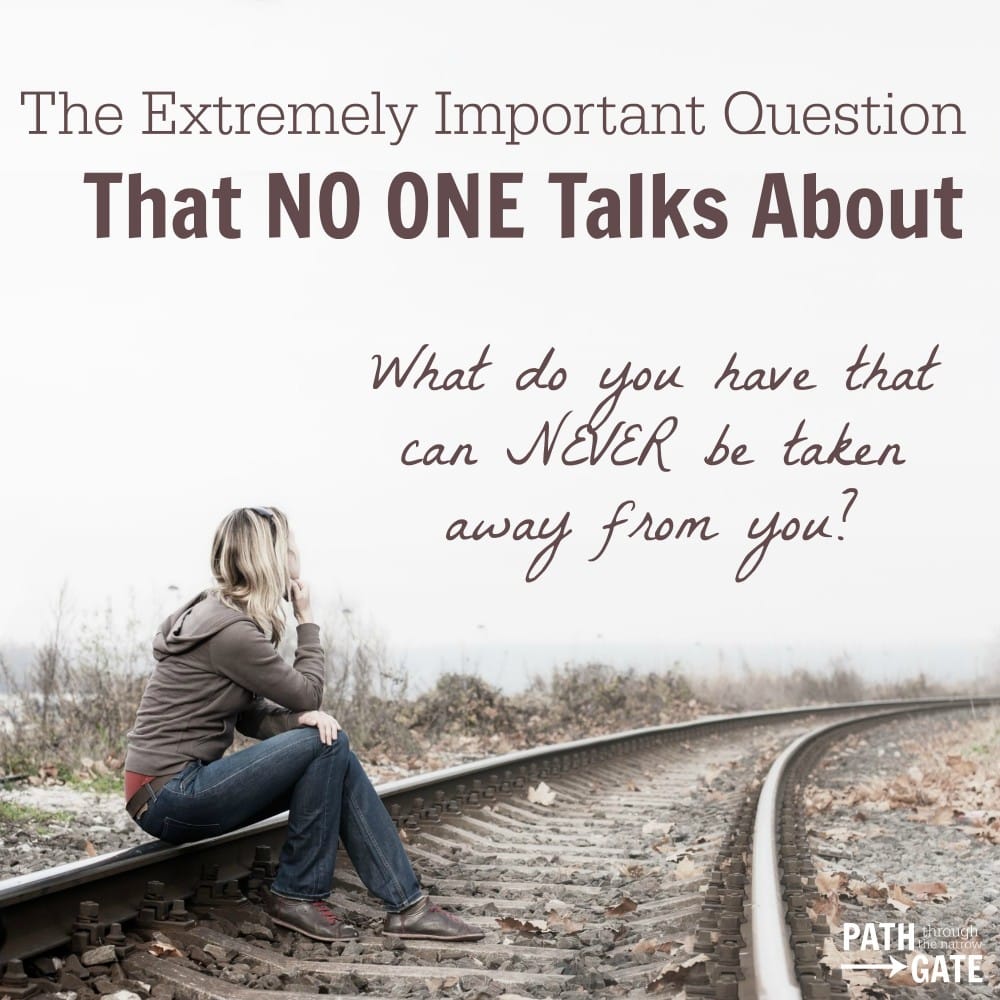This question has the power to change the way that we look at our lives. It has the power to search our souls. It offers both hope and conviction.|The Extremely Important Question That NO ONE Talks About