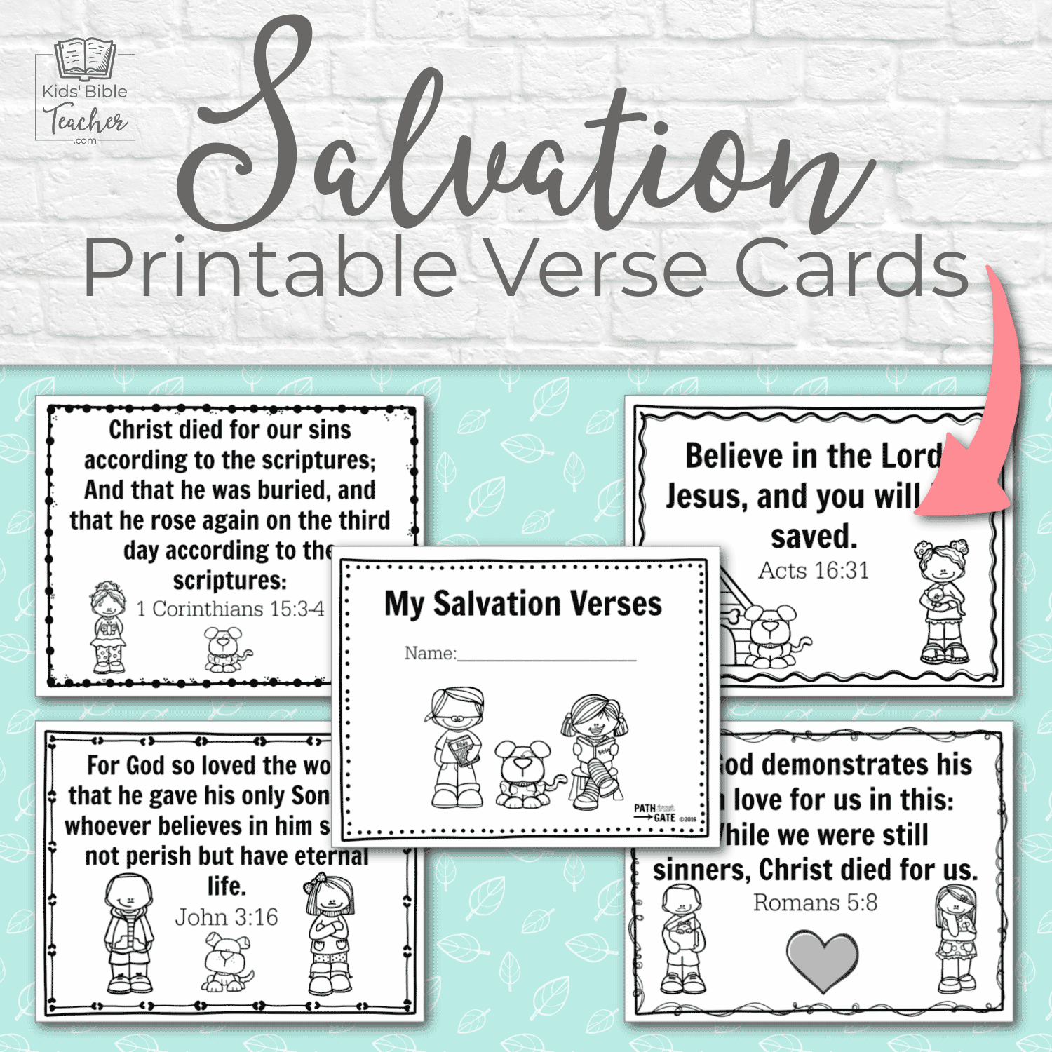 These free printable verse cards are a perfect way to share the Gospel with your kids, or to hand out to kids visiting your Sunday School or Awana. 