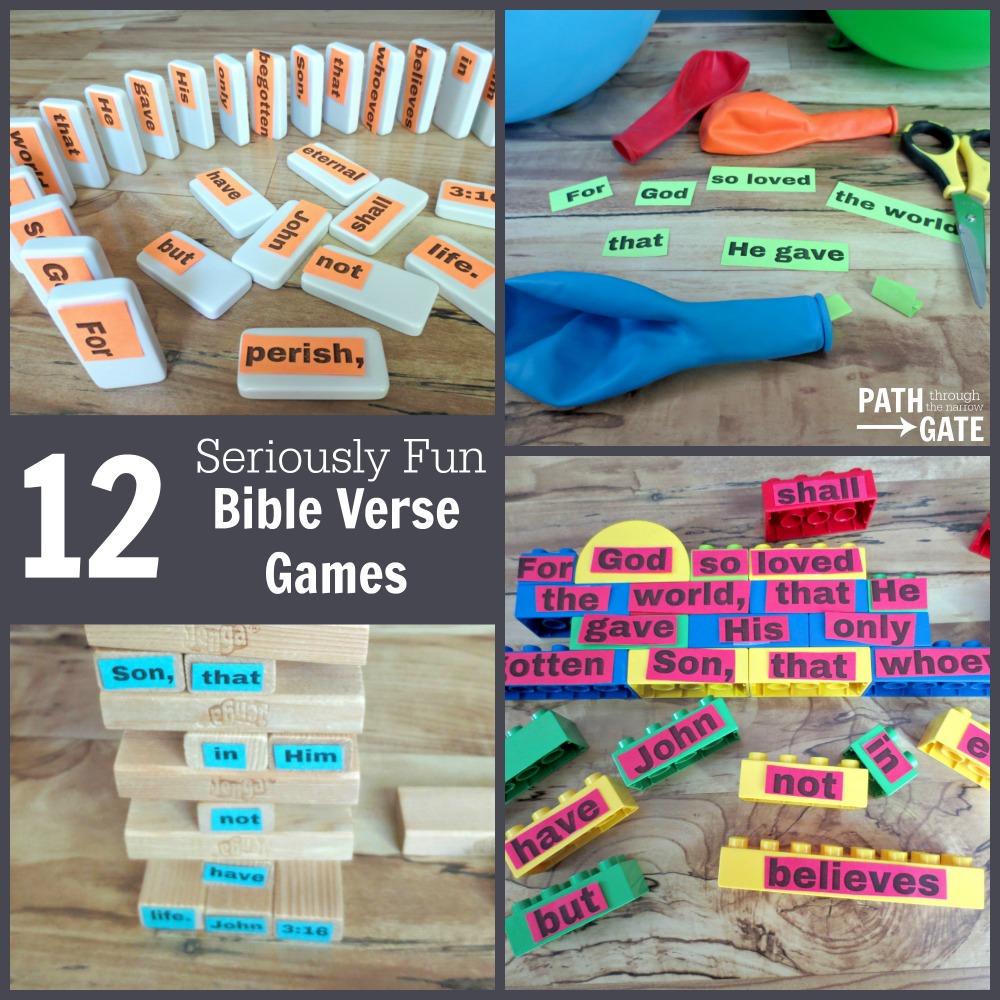 12 Seriously Fun Bible Memory Games (Perfect for home or classroom use!)|Path Through the Narrow Gate