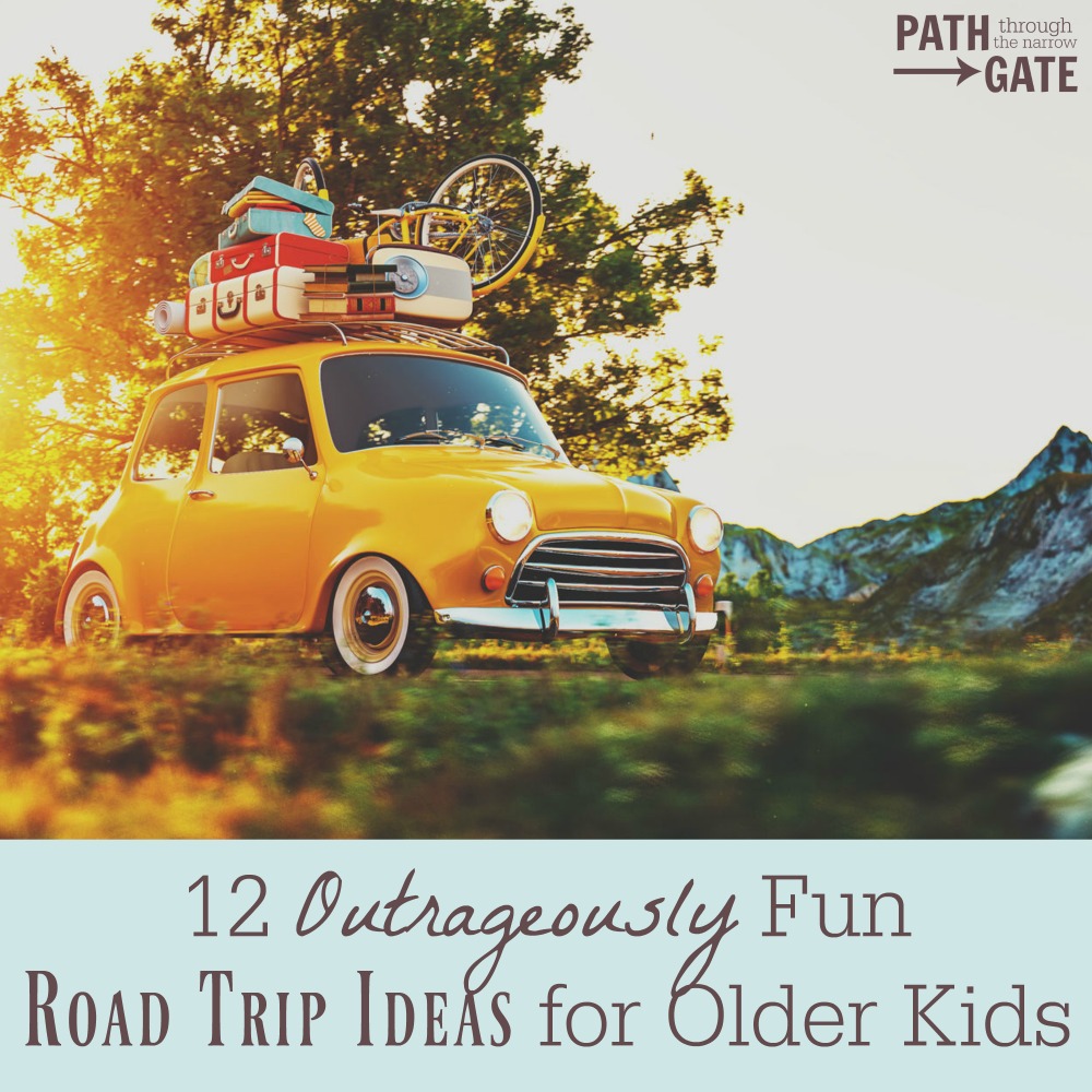 Going on a family vacation, Sunday School outing, or youth group trip with older kids? Here are 12 Outrageously Fun Road Trip Ideas for Older Kids.