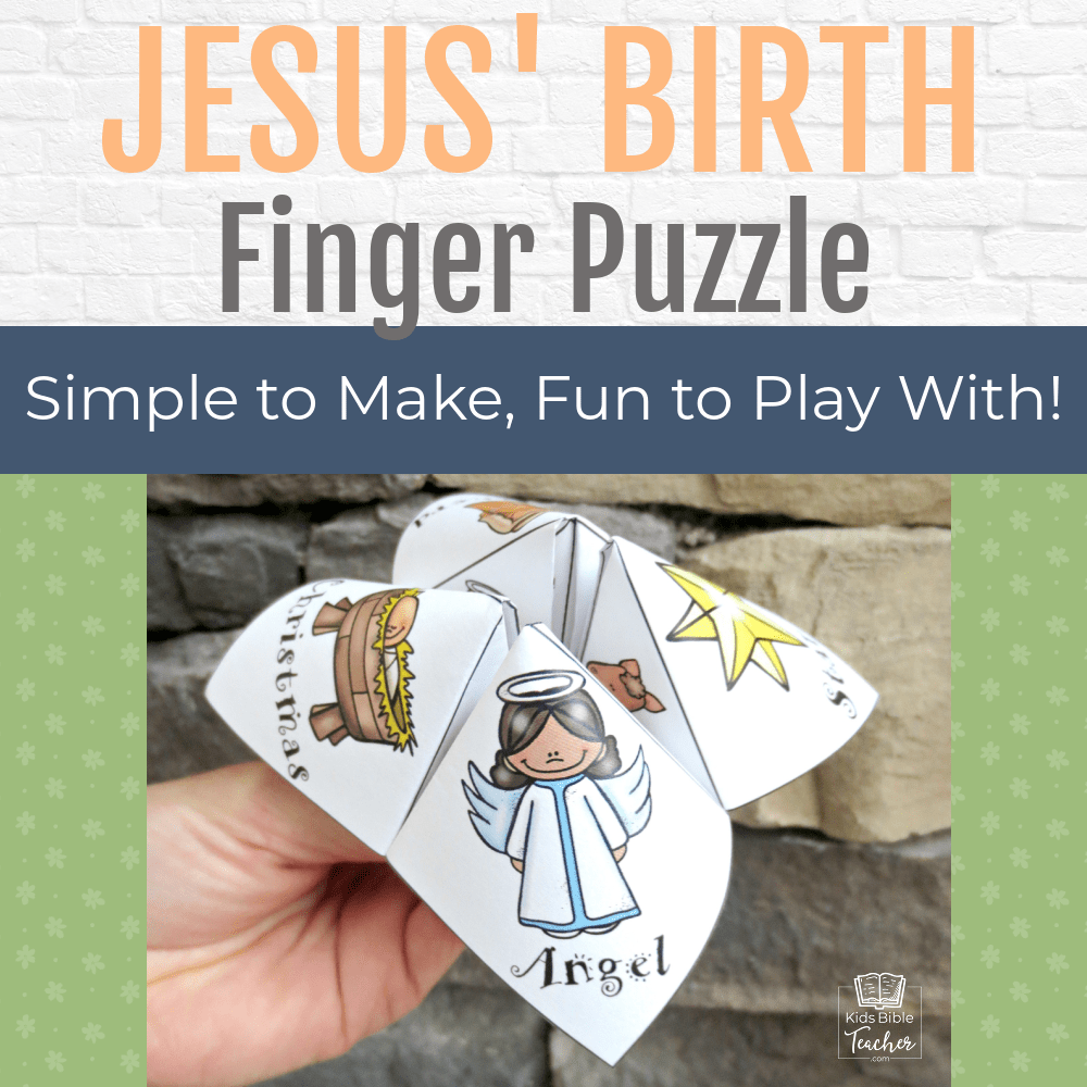 Adorable printable Christmas finger puzzle with Bible verses - These are perfect for home use or Sunday School!