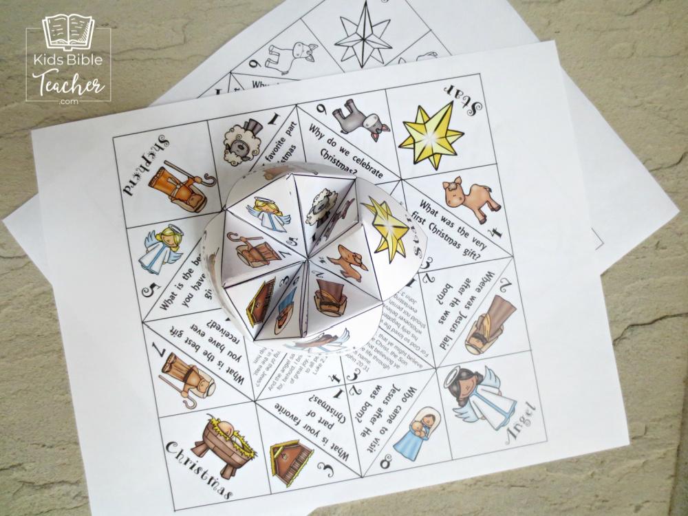 Adorable printable Christmas finger puzzle with Bible verses - These are perfect for home use or Sunday School!