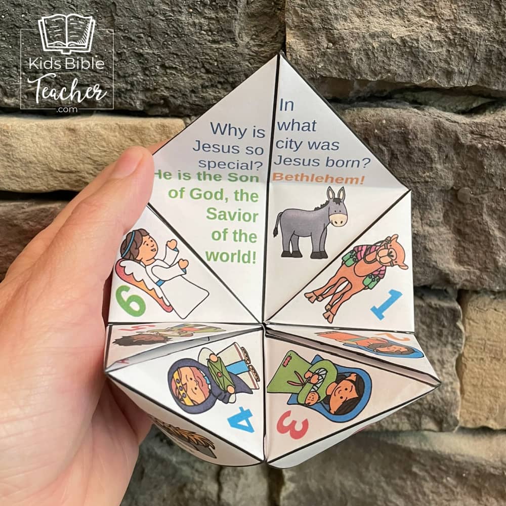 Jesus' Birth Finger Puzzle showing internal questions