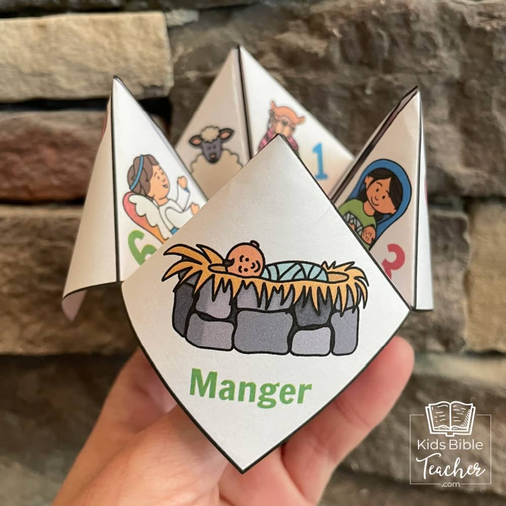 Christmas Bible Craft and Activity for Kids - Jesus' Birth Origami Finger Puzzle