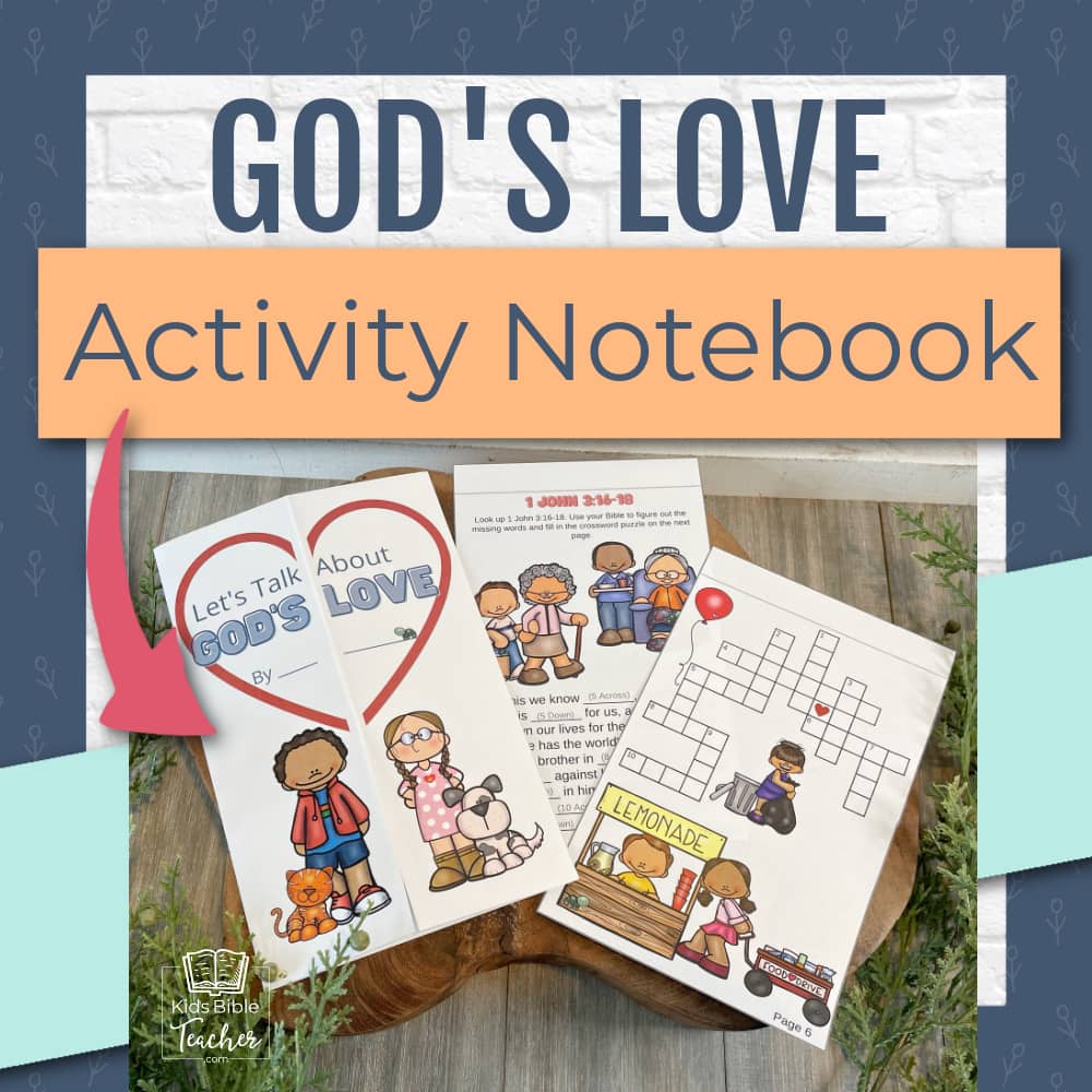 God's Love Activity Notebook Valentine's Day Bible Craft for Kids with Valentine's Day Bible Verses