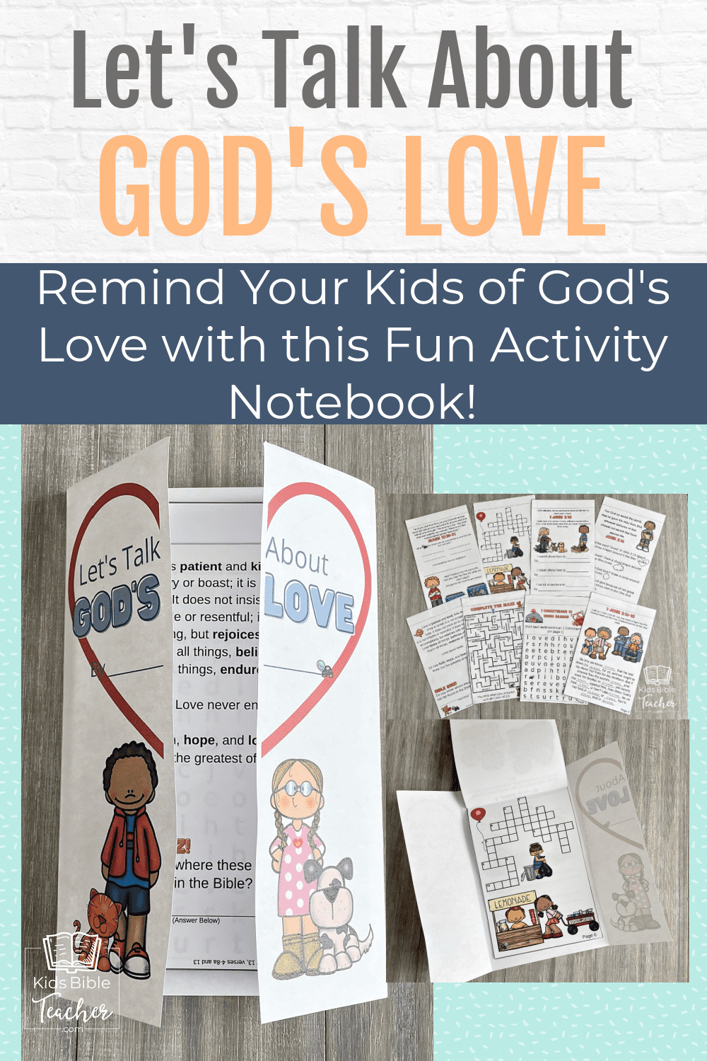 Teach your children about God's Love with this interactive notebook activity, including mazes, cross word puzzles, and even a turtle search. Perfect for home or classroom use.