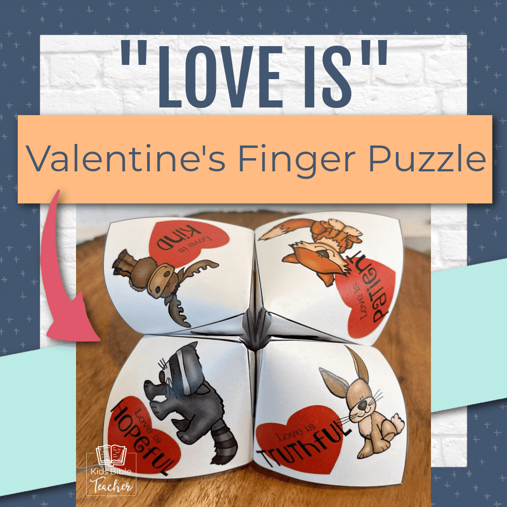 Valentine's Day Finger Puzzle with Valentine's Day Bible Verses