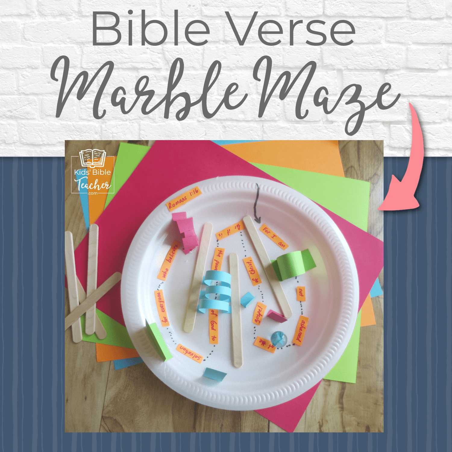 Looking for a super-fun, Sunday School craft that boys and girls will love? Try this Paper Plate Bible Verse Marble Maze. - This is such a cool idea!
