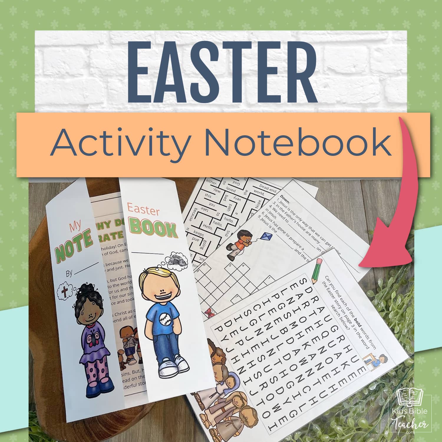 Easter Activity Notebook for kids with Easter Bible verses