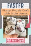 Help your kids learn the story of Jesus' resurrection with this interactive Easter Finger Puzzle - complete with Bible verses and questions!