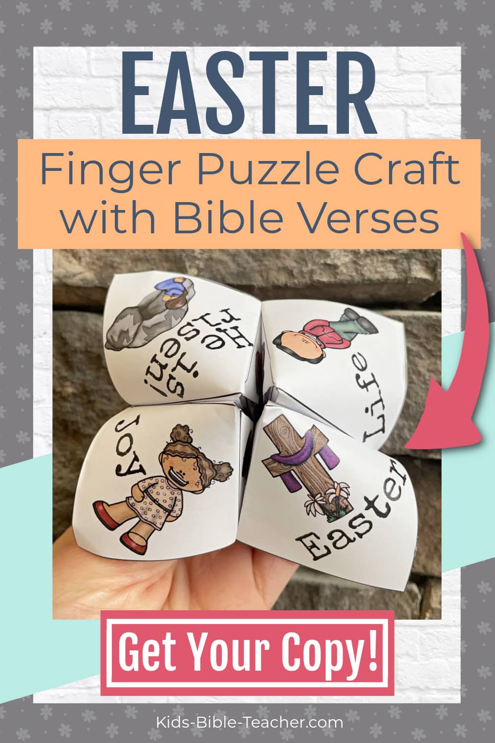 Printable Easter Finger Puzzle with Bible Verses
