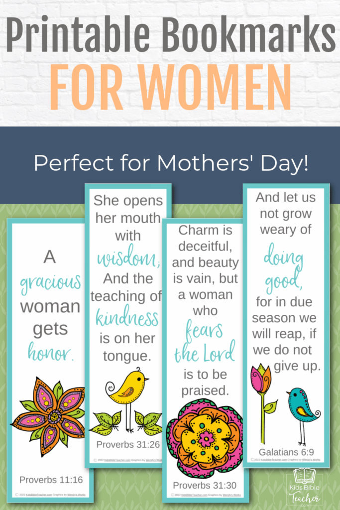 These printable bookmarks for moms would be perfect for my Sunday School students to make for Mother's Day! I love that they come in three different Bible versions, too.