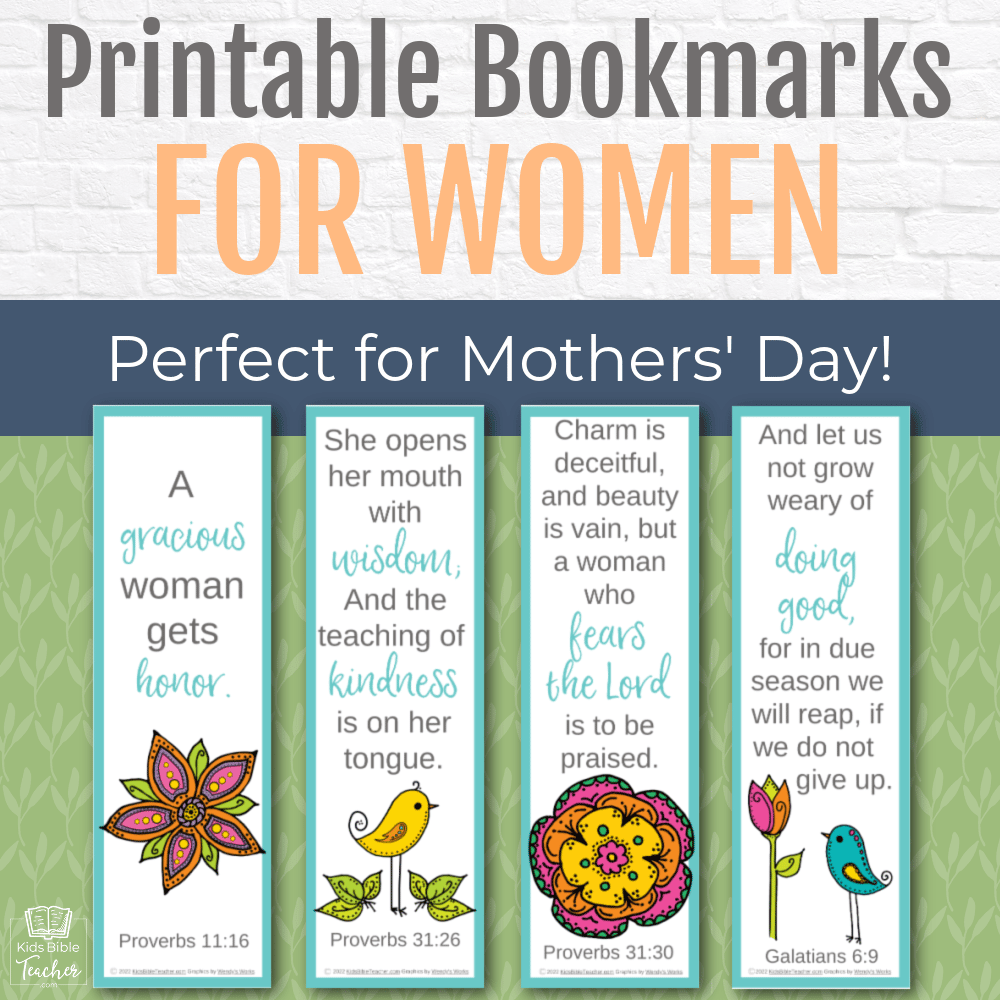 These printable bookmarks for moms would be perfect for my Sunday School students to make for Mother's Day! I love that they come in three different Bible versions, too.