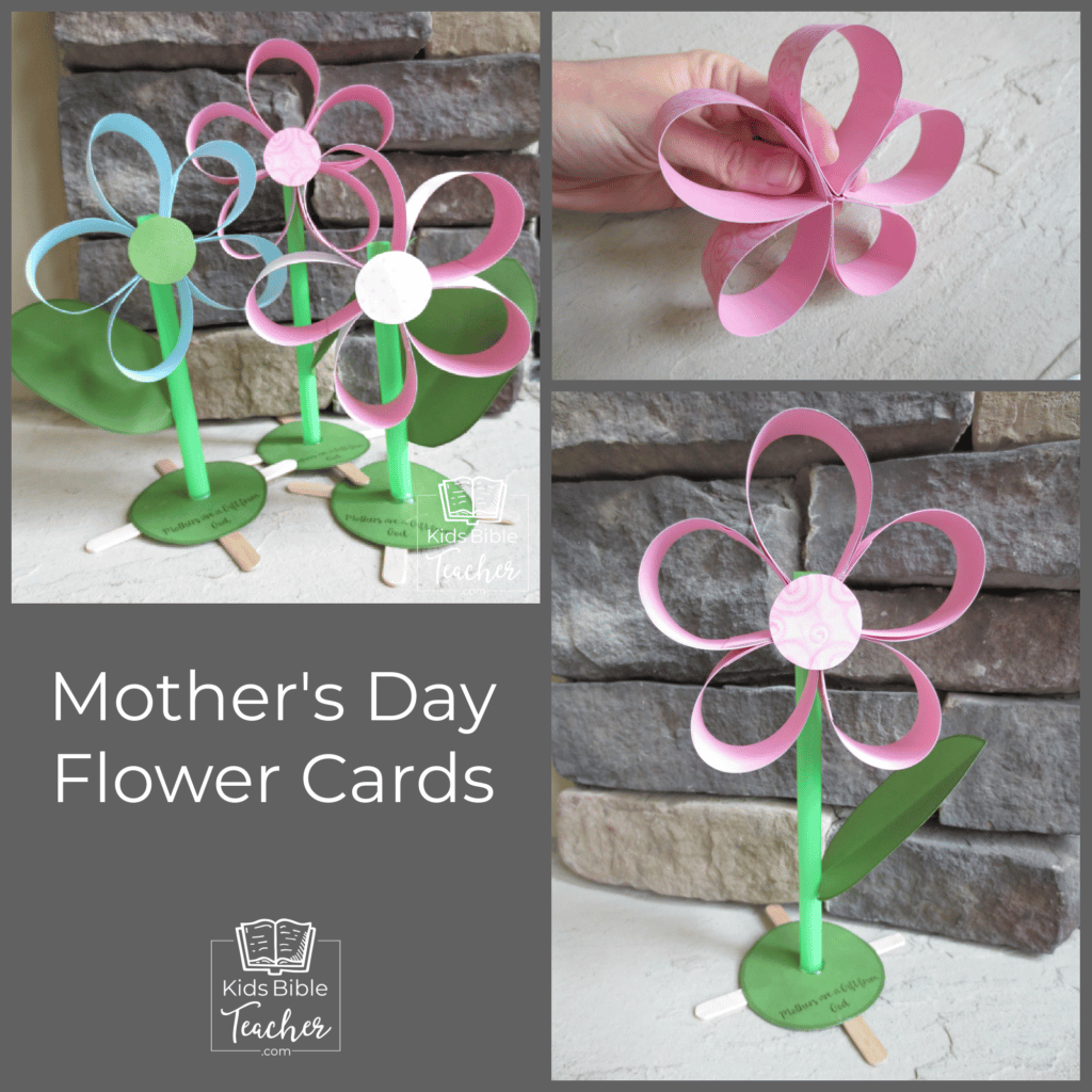 This beautiful Mother's Day paper flower craft is perfect for kids to make at home or in a classroom - includes a free printable template.