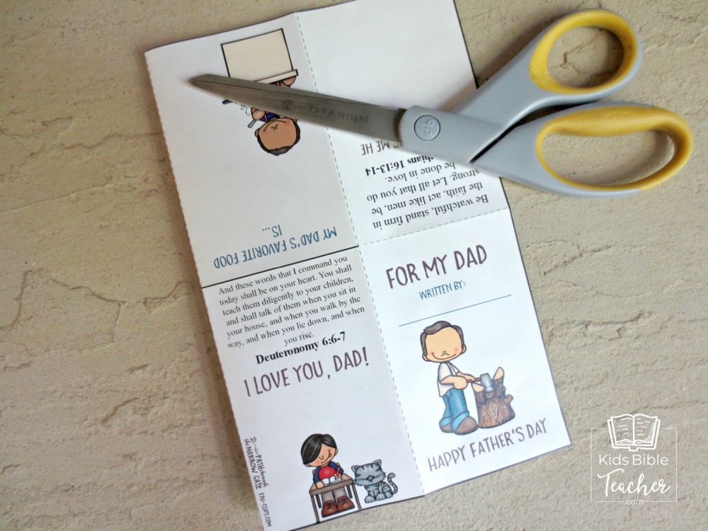 Help your kids celebrate Father's Day with this adorable and super-easy-to-make printable father's day card - perfect for home or classroom use!