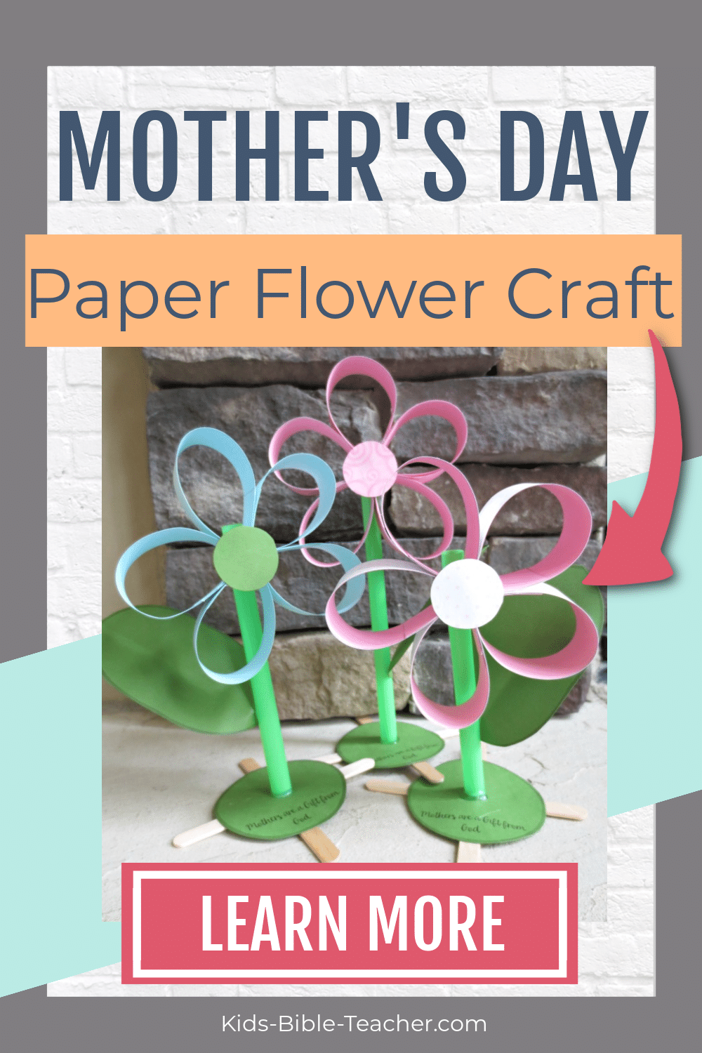 Mother's Day Paper Flower Bible Craft for Kids