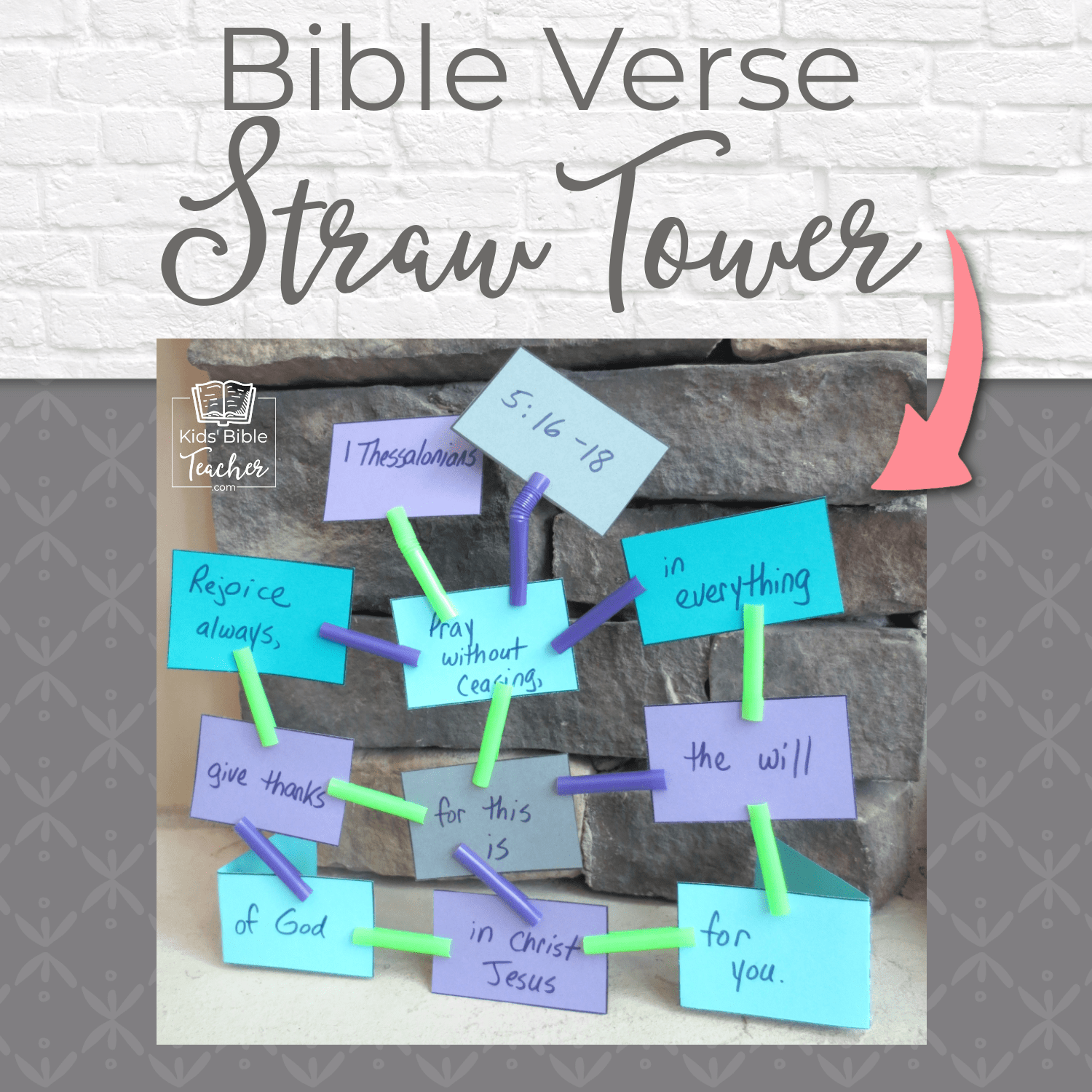 This Bible Verse Tower Challenge is a super fun way to encourage kids to memorize a Bible verse. It could be used as a craft or game. Printable included.