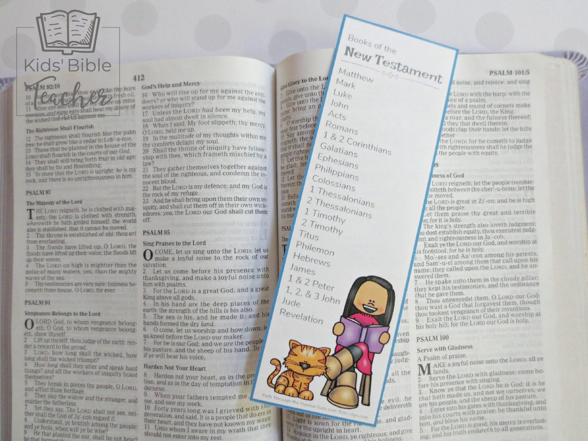 New Testament Bible Bookmarks - Kids Bible Teacher