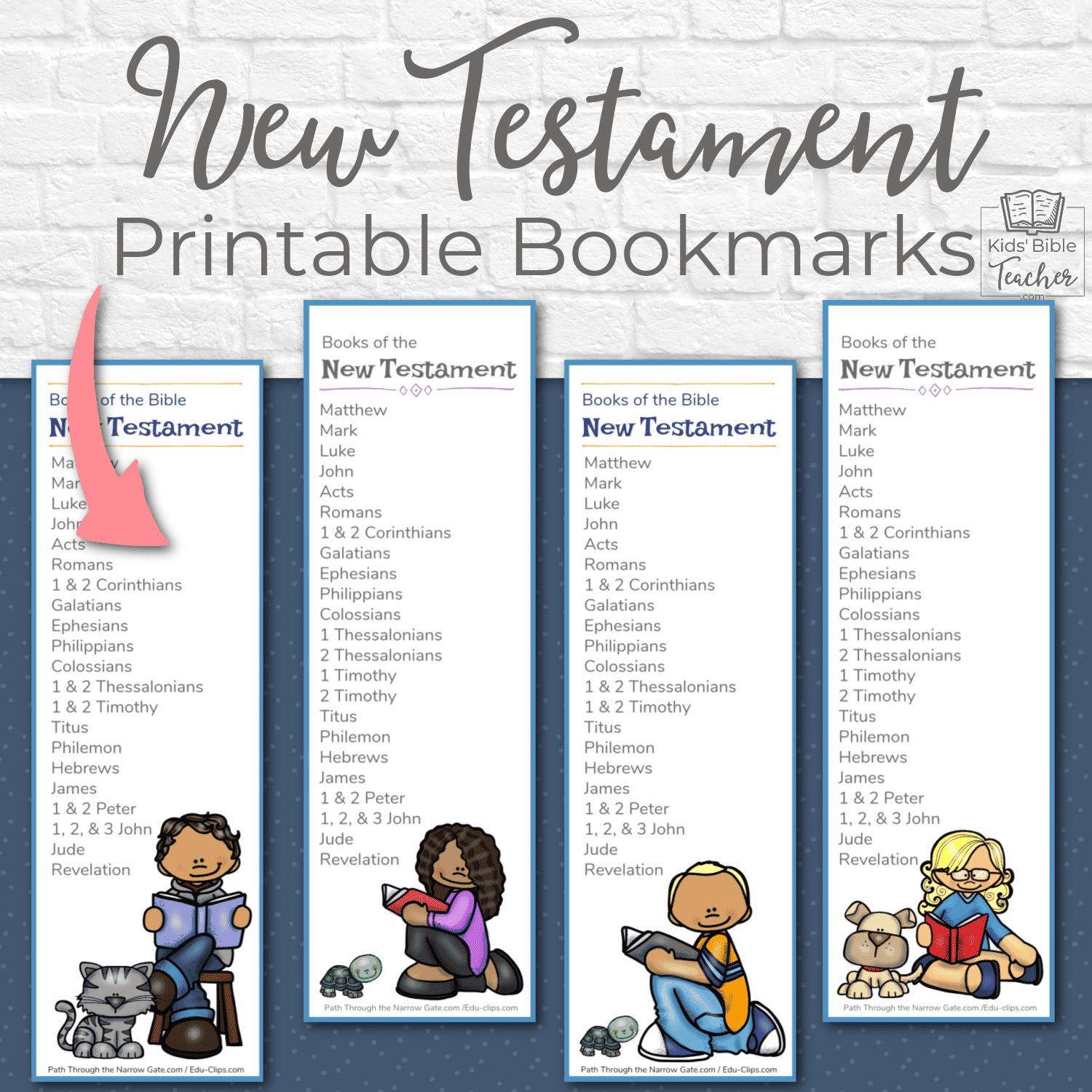 New Testament Bible Bookmarks Kids Bible Teacher