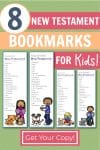 Free printable New Testament Books of the Bible Bookmarks for Kids