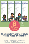 Free New Testament Books of the Bible Bookmarks for Kids