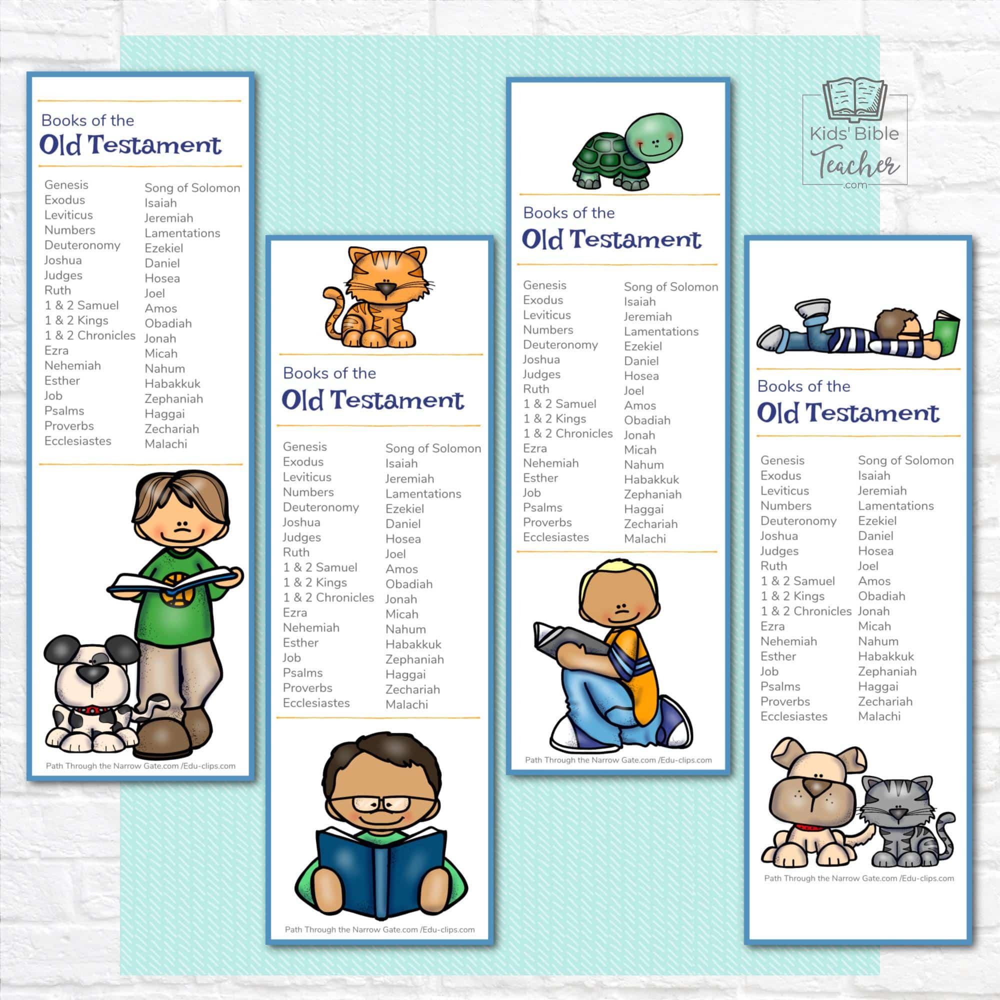 Help your kids find their way around the Bible - with these FREE printable Old Testament Bible Bookmarks, perfect for a craft or gift!