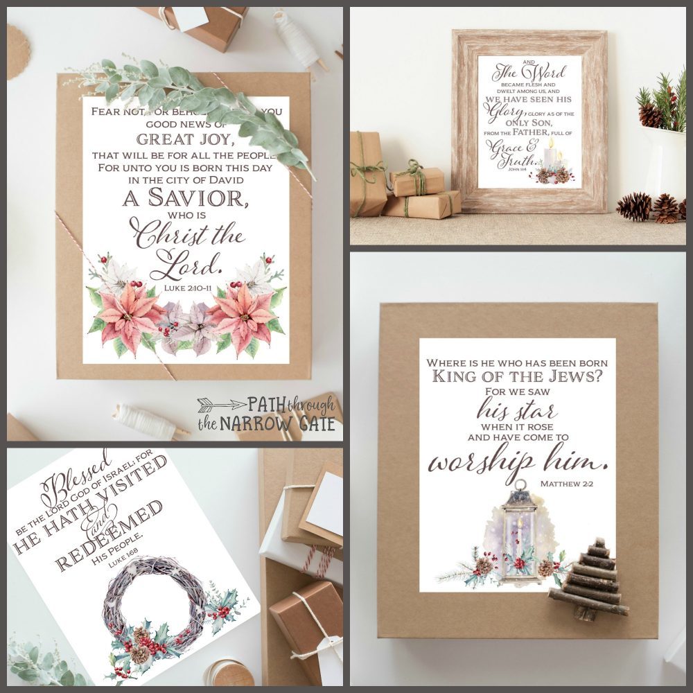 Remember the true meaning of Christmas with these Christmas Bible Verse Printables - perfect to use as gifts or keep for yourself.