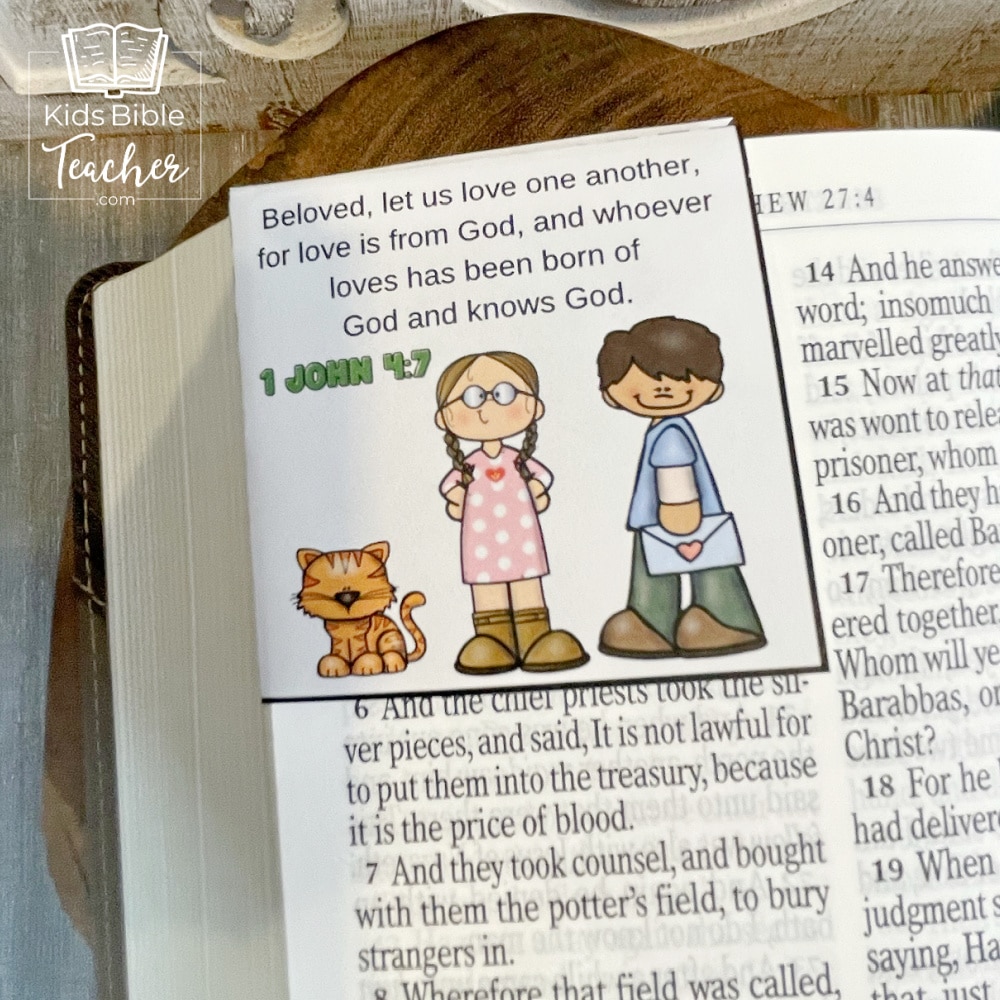Valentine's Day Craft for Kids with Bible Verses Corner Bookmarks