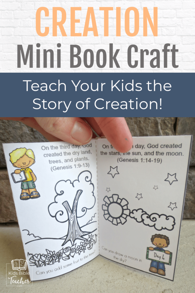 This creation printable mini book is a perfect way to teach kids the story of God creating the world - great for home or classroom use!