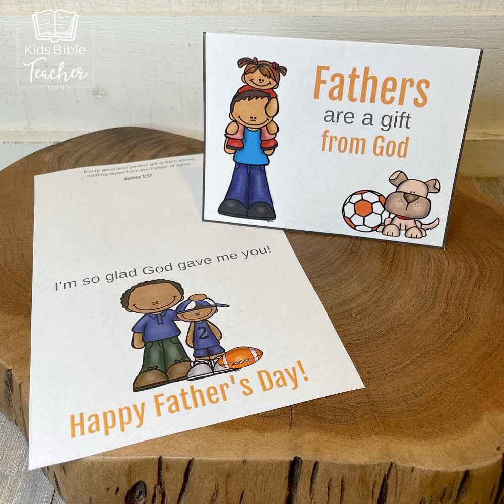 Fathers Day Cards with Bible Verses 6 Different Printable Fathers Day Cards
