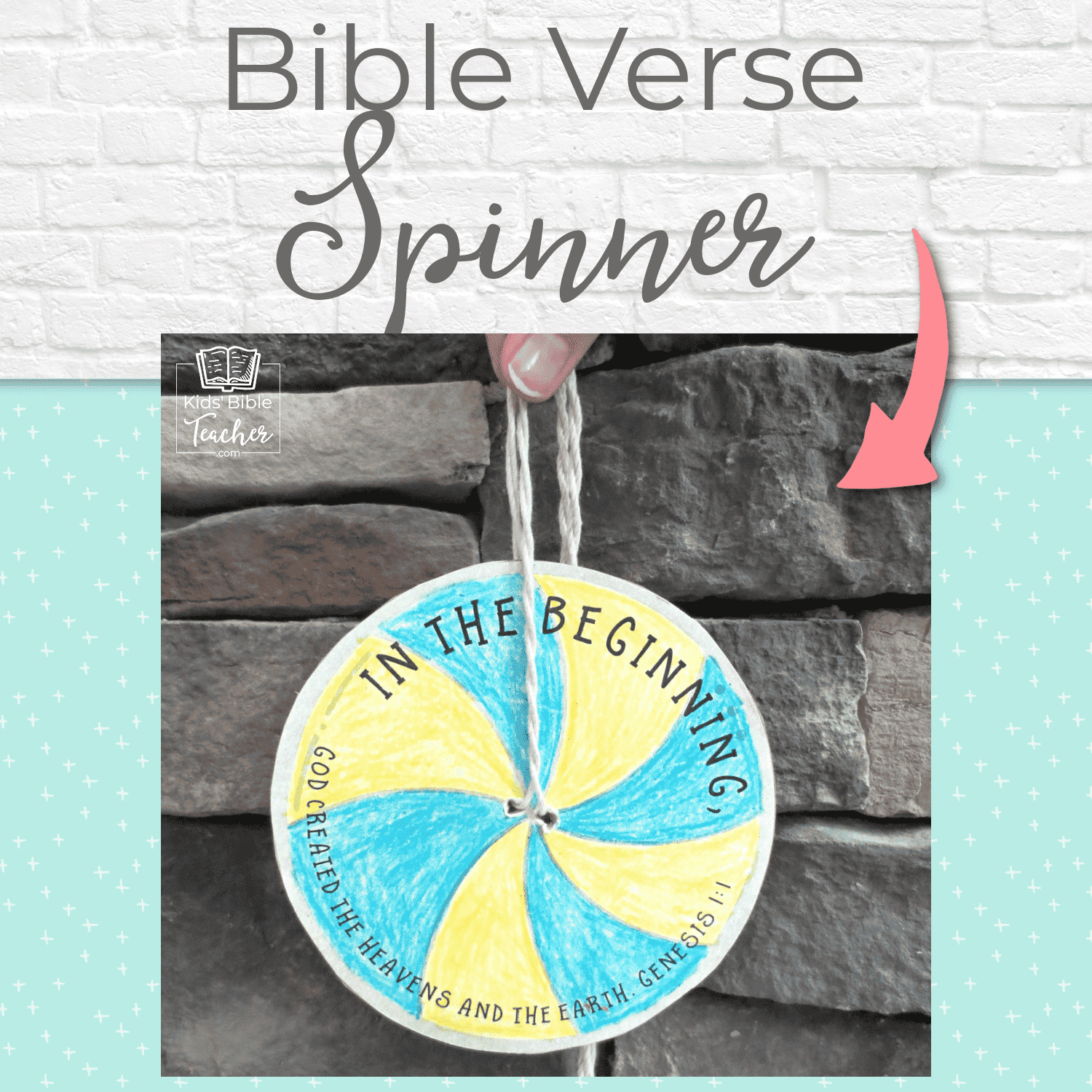 Are your kids fidgety? If so, they will love this Bible Verse Spinner craft - a creative and active way to memorize a Bible verse.