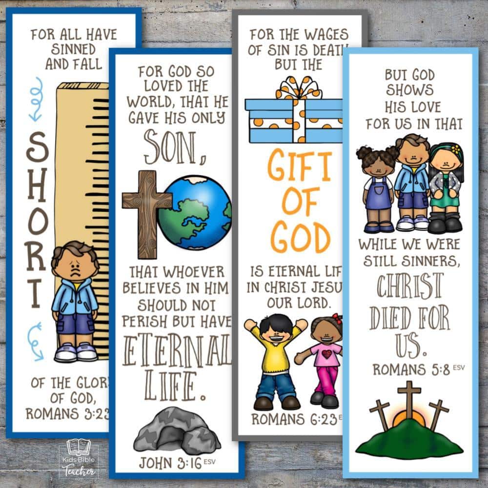 Salvation Bible Verses Bookmarks for Kids