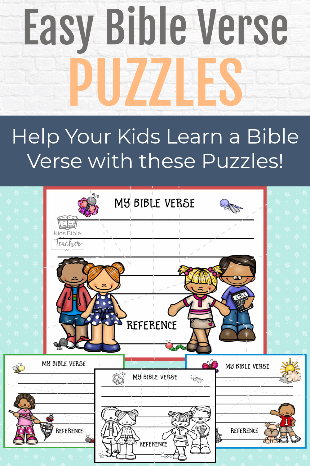 Help your kids memorize a Bible verse with these easy puzzles - perfect for little hands! These free puzzles come in full color or black and white outline so your kids can color their own.