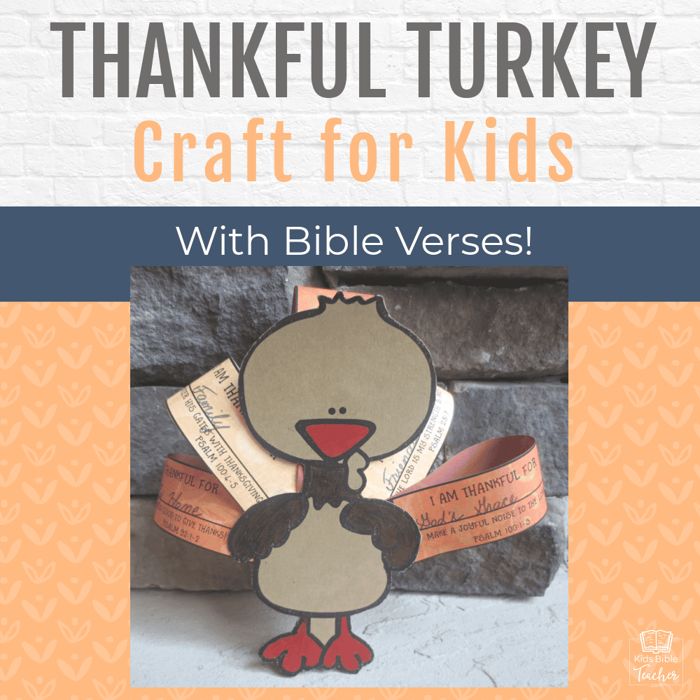 Encourage your kids to give thanks to God this Thanksgiving - with this friendly Thankful Turkey craft. Thanksgiving Crafts for Kids.