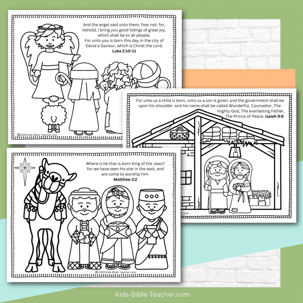 Free Printable Jesus Birth Christmas Coloring Pages for Kids about Nativity and Advent