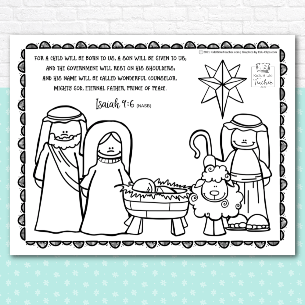 unto us coloring pages nativity