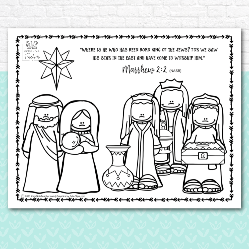 Featuring Bible verses, these free printable Christmas coloring pictures are great to have on hand for your own kids or for students.