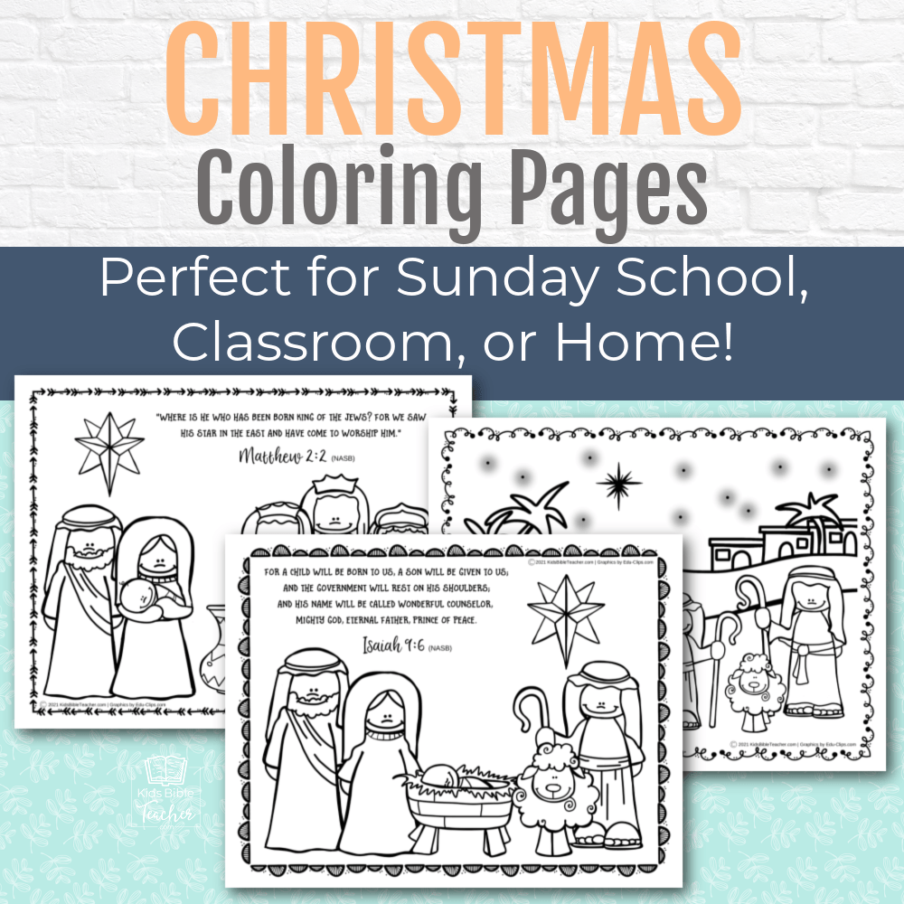 Featuring Bible verses, these free printable Christmas coloring pictures are great to have on hand for your own kids or for students.