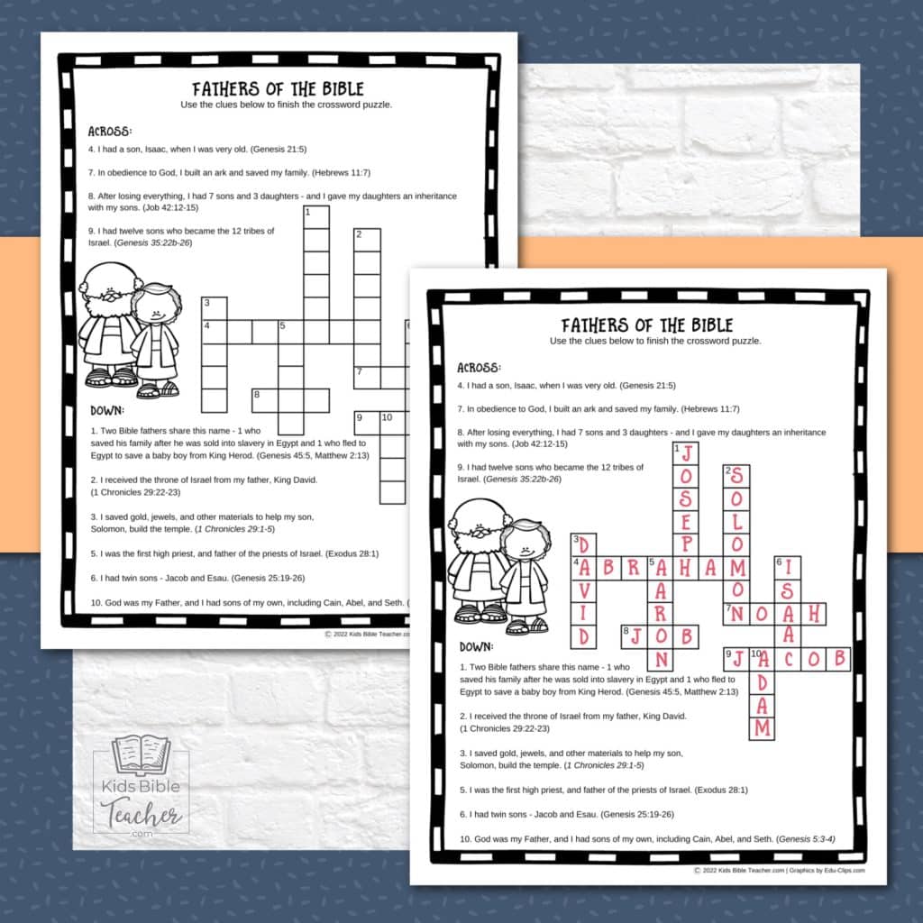 Help your kids celebrate Father's Day with these free printable Father's Day Activity Pages featuring famous fathers from the Bible.