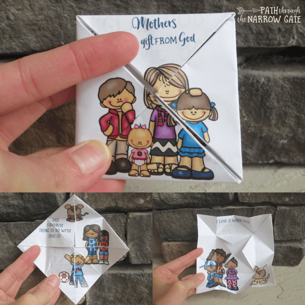 Here's a fun foldable puzzle Mother's Day Card that opens up one layer at a time to reveal new pages and messages - great for Sunday School or classroom use