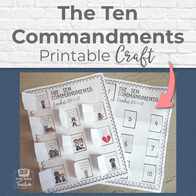 Ten Commandments Printable Craft - Kids Bible Teacher