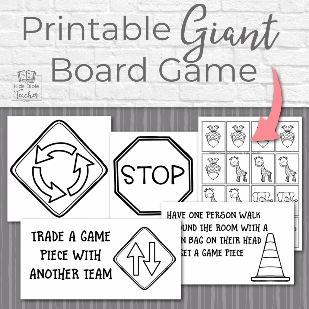 Giant Board Game for Class Review - Kids Bible Teacher